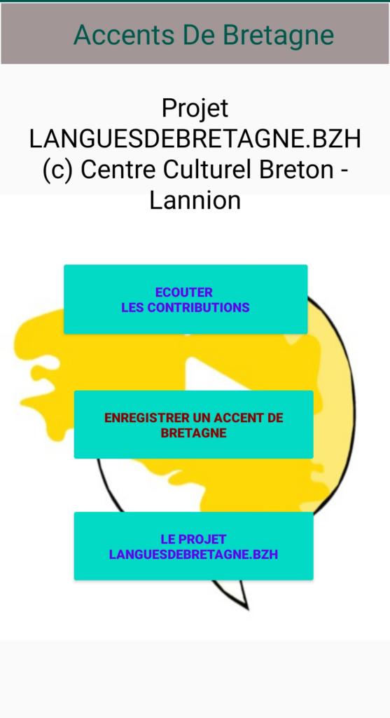 Appli Accents de Bretagne - Copie d'écran